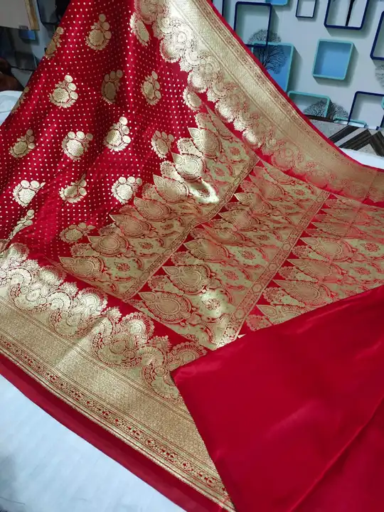 Bridal banarasi katan silk saree uploaded by business on 11/26/2023