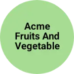 Business logo of Acme fruits and vegetables