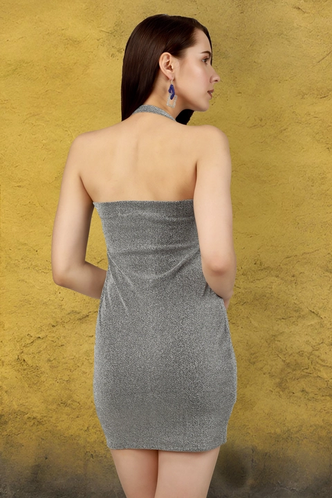 Silver Bodycon Dress  uploaded by LAVISHRAY on 11/27/2023