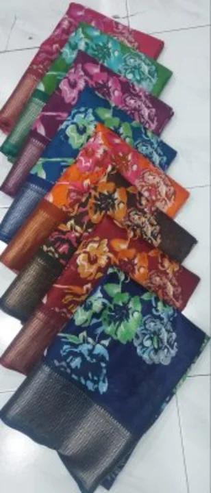 Dola silk Dobi boder fancy printed saree  uploaded by NARMADA SILK on 11/27/2023