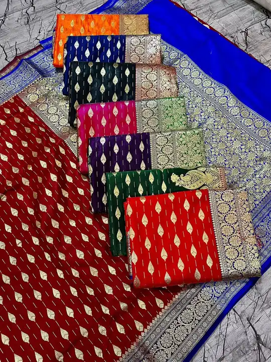 Banarasi semi katan silk sarees  uploaded by business on 11/27/2023