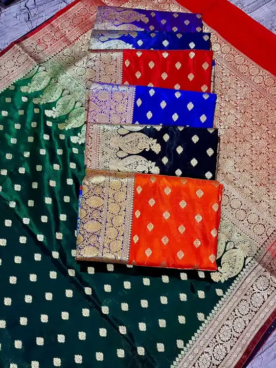 Banarasi semi katan silk sarees  uploaded by Zeya Textiles on 11/27/2023