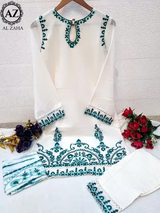 Jorjet with embroidery work full stitch all size available  uploaded by Ladies dress dealer on 11/28/2023
