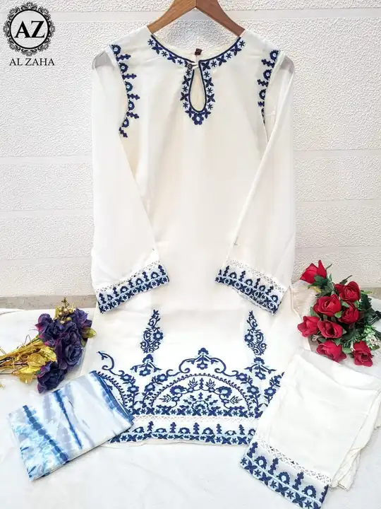 Jorjet with embroidery work full stitch all size available  uploaded by Ladies dress dealer on 11/28/2023