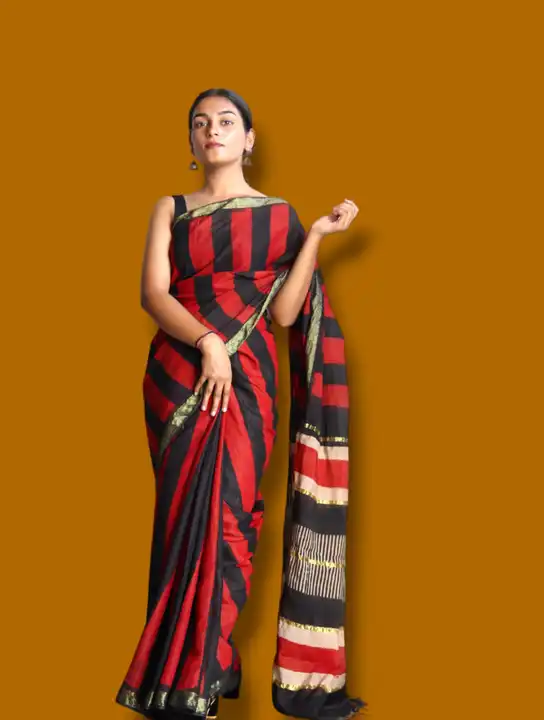 Chanderi silk saree  uploaded by Bagru Cotton Handblock on 11/28/2023