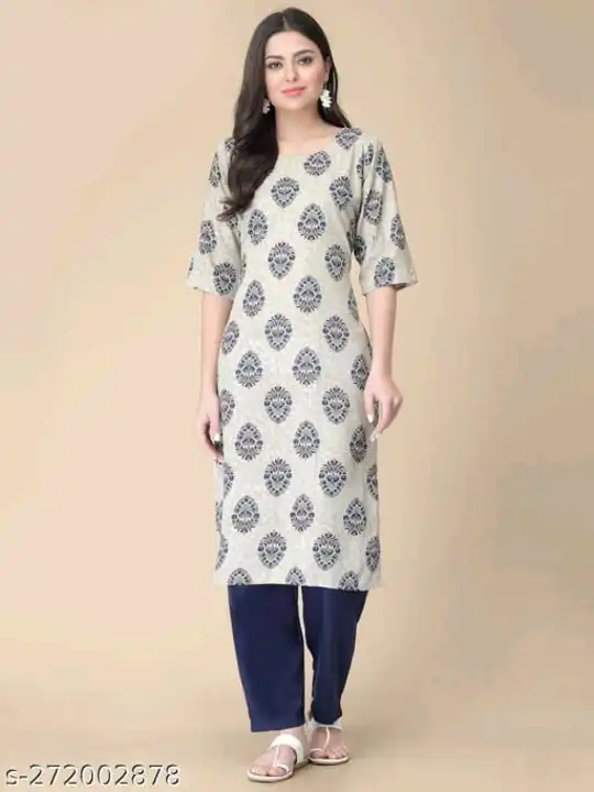 *WOMEN BRANDED 2PIC SET*

*KURTI WITH PANT*

*FABRIC HEAVY CREP*

*DESIGN AND COLOUR MIX*

*SIZE S T uploaded by Krisha enterprises on 11/28/2023