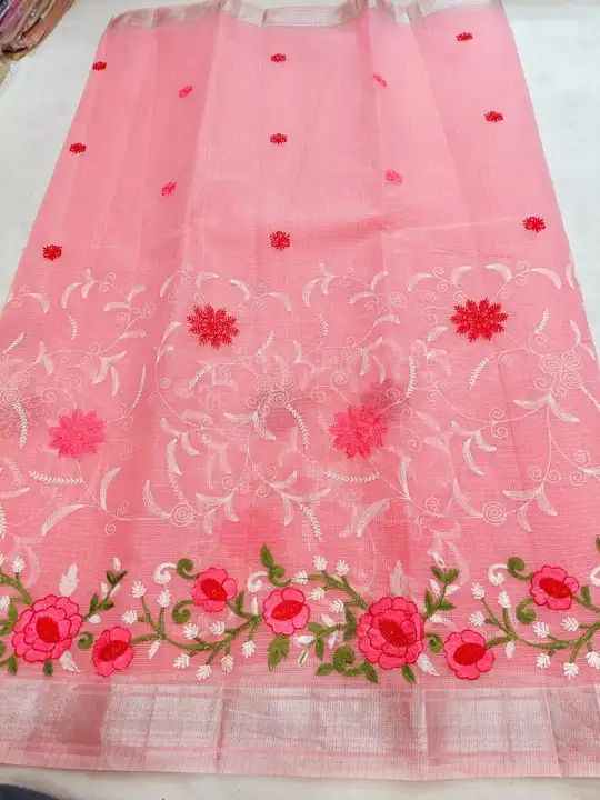 Kota doria embroidery work saree  uploaded by business on 11/28/2023