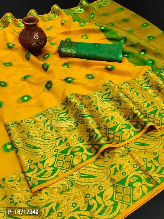 Post image I want 1 pieces of Saree at a total order value of 50000. I am looking for Beautiful Cotton Blend Saree with Blouse piece

 Color:  Yellow

 Fabric:  Cotton Blend

 Type:  Sar. Please send me price if you have this available.