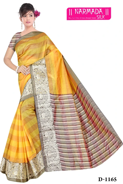 Chanderi cottan jequard boder fancy saree  uploaded by business on 11/29/2023