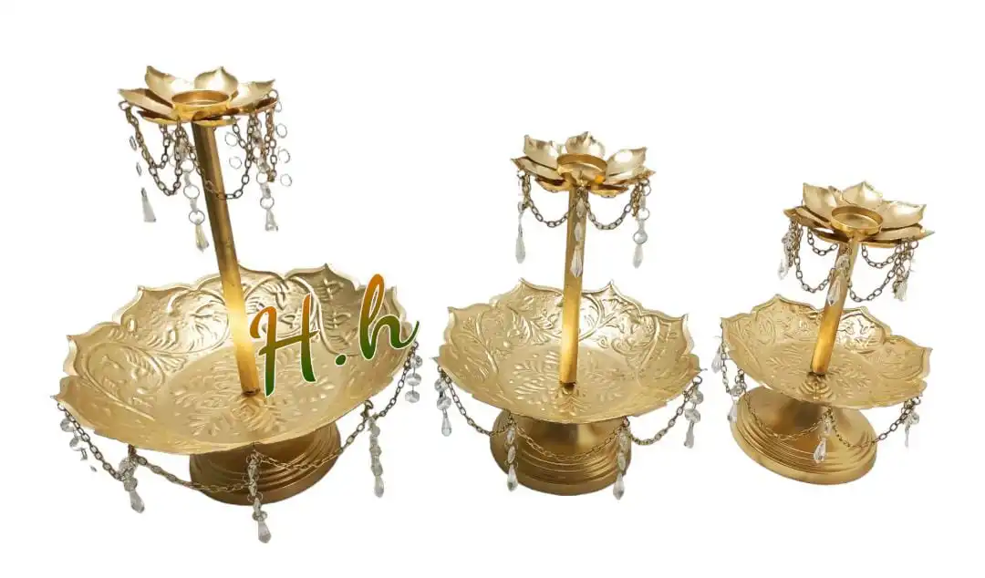 Decorative Beautiful Embossed Lotus Urli Stands Decorate With Crystal Beaded & Ghungru Collection Av uploaded by business on 11/29/2023