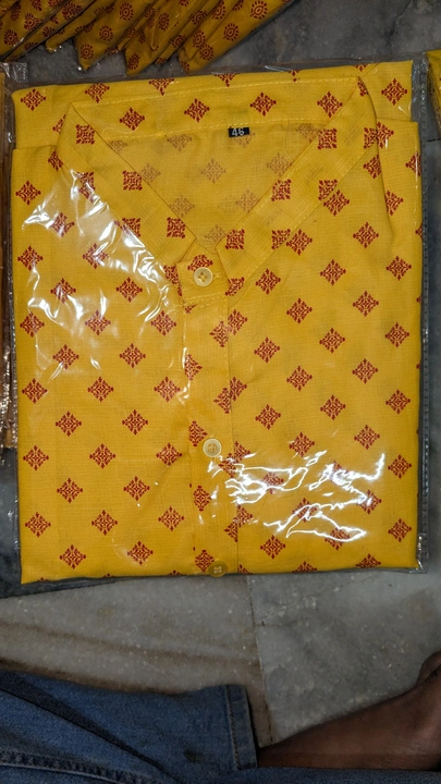Yellow printed Kurta  uploaded by business on 12/1/2023
