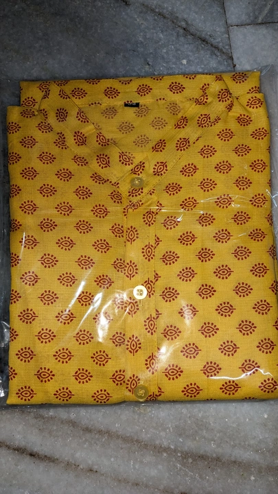 Yellow printed Kurta  uploaded by Laxmipriya Traders on 12/1/2023