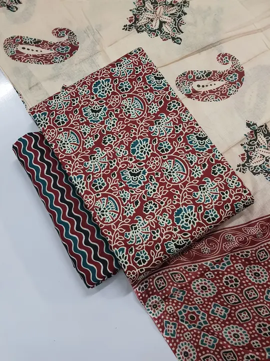 AJRAKH PRINT COTTON DRESS MATERIALS  uploaded by business on 12/1/2023