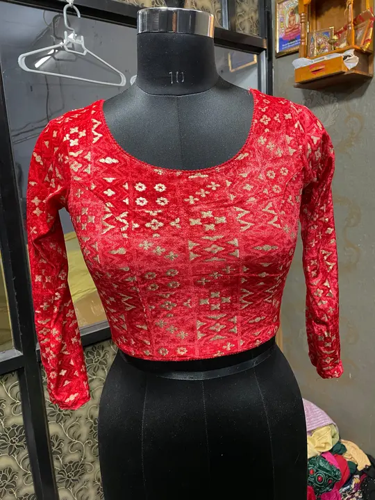 Velvet printed blouse uploaded by Kavya trading on 12/1/2023