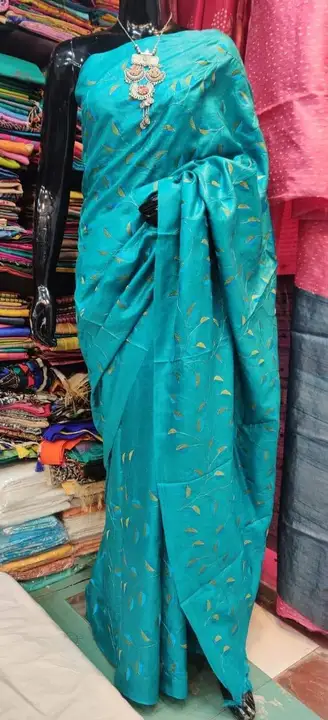 BHAGALPURI KATAN SILK WITH EMBROIDERY DESIGN SAREE  uploaded by S.N.COLLECTIONS  on 12/1/2023