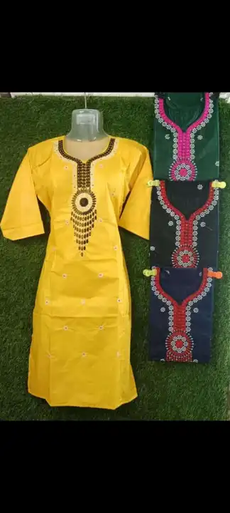 Reyon embroidery work kurti  uploaded by SAMRAT DRESSES (6296065371) on 12/1/2023