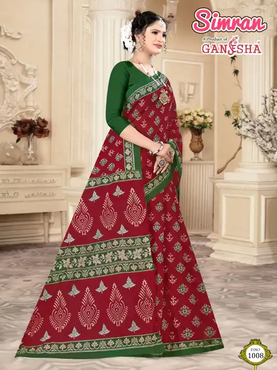 CASUAL WEAR COTTON PRINT SAREE uploaded by business on 12/2/2023