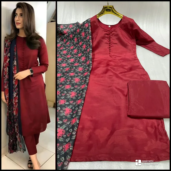 Fabulous preety silk Gown with Dupatta and Pant uploaded by Yuvin Trendz on 12/2/2023