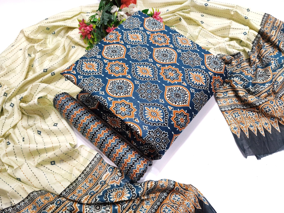 AJRAKH cotton saree  uploaded by SUKOON BOUTIQUE on 12/2/2023