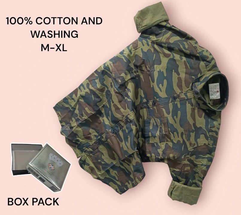 ♦️♣️1KKA♥️♠️ MEN'S EXCLUSIVE 100% COTTON MILITARY PRINT BOX PACKING SHIRTS uploaded by business on 12/2/2023