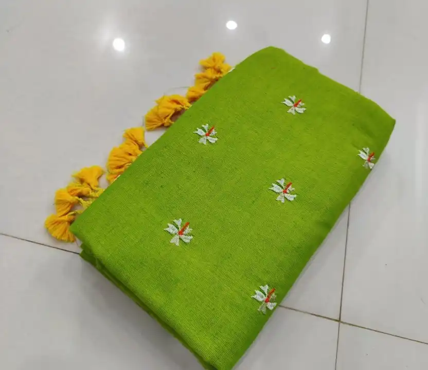Handloom embroidery saree  uploaded by Matri Saree Center on 12/2/2023