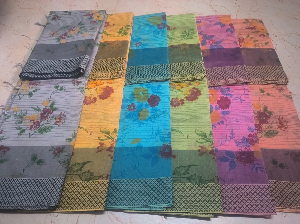 Banaras cotton printed saree  uploaded by business on 12/2/2023