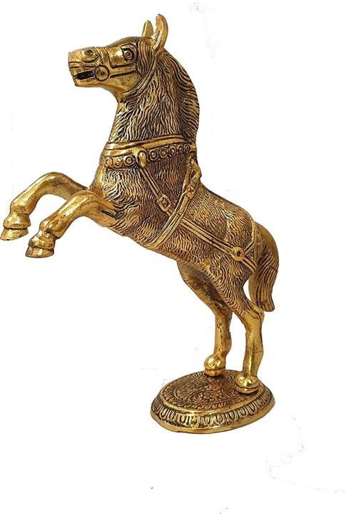 Metal Golden Horse Showpiece uploaded by RR TRADING COMPANY on 3/23/2021