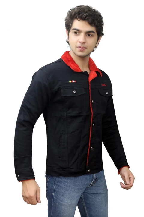 Black red fur jacket  uploaded by Flyhood jeans on 12/3/2023