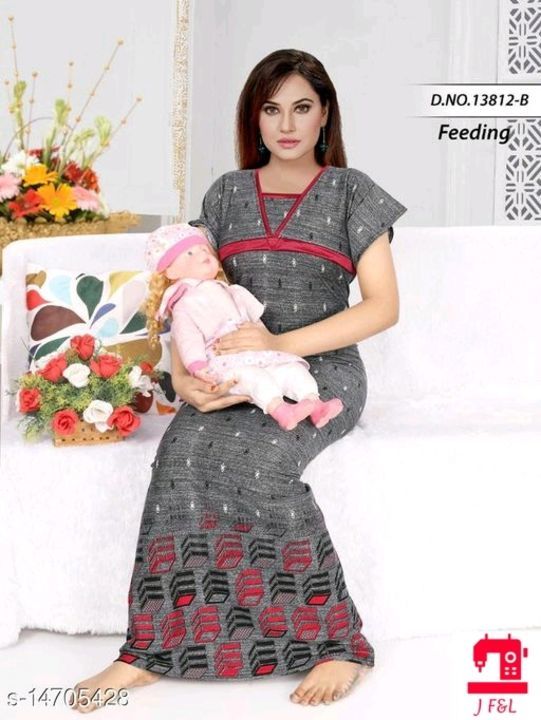 Product image with price: Rs. 599, ID: colorful-women-nightdress-6ecd84fb