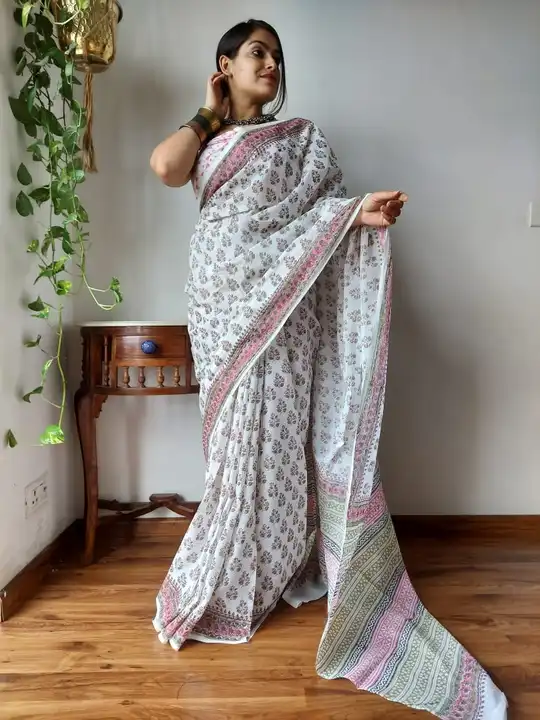 Cotton sarees uploaded by Bagru crafts on 12/4/2023