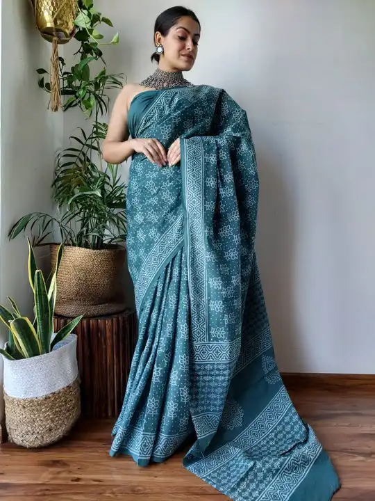 Cotton sarees uploaded by Bagru crafts on 12/4/2023