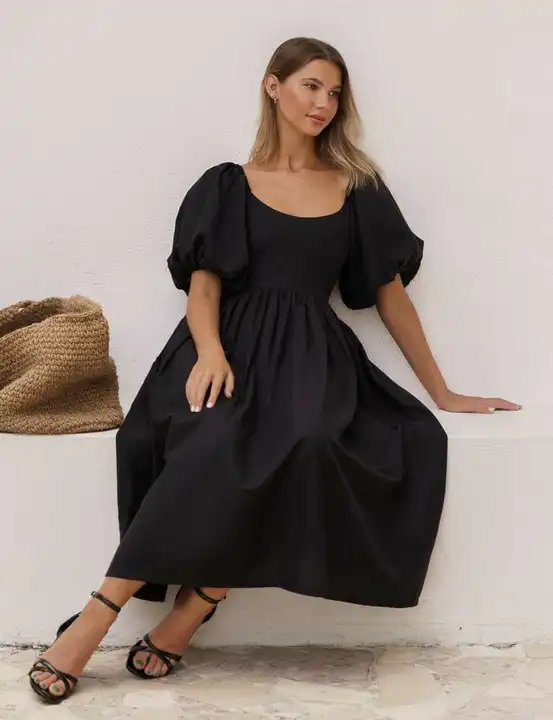 Crepe Puff Sleeve Dress uploaded by business on 12/4/2023