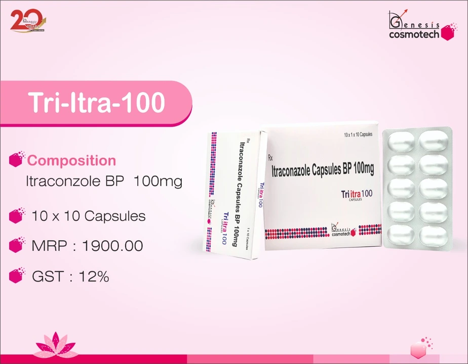Tri-itra 100 cap uploaded by Glow-vit pharmaceutical on 12/4/2023