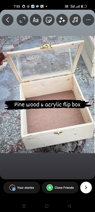 Acrylic & pine wood box  uploaded by Shree sai wooden craft on 12/4/2023