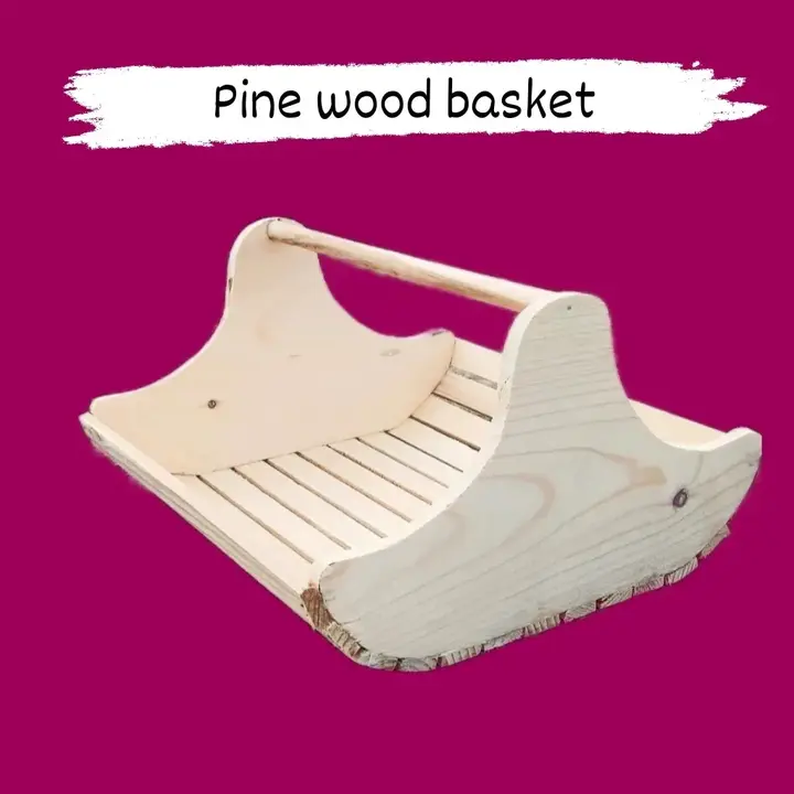 Pine wood basket  uploaded by Shree sai wooden craft on 12/4/2023