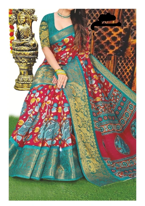 Beautiful jacquard saree uploaded by business on 12/4/2023