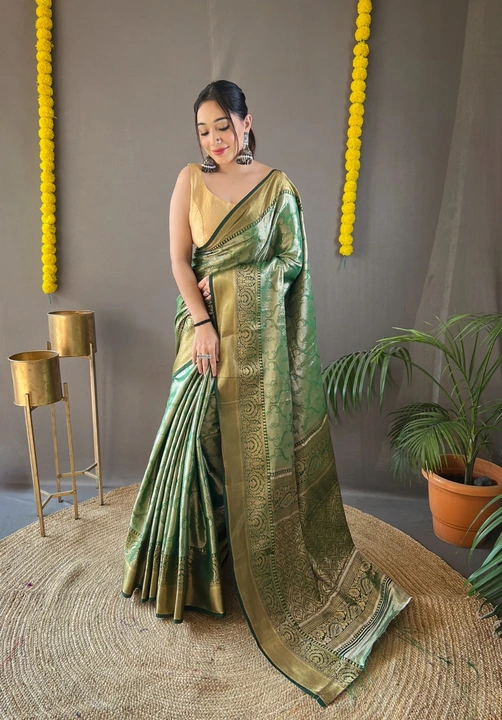 Kanchipuram silk saree uploaded by Maa Karni Fashion on 12/4/2023