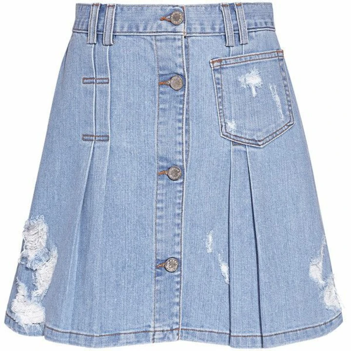 Denim shorts skirt out fit  uploaded by business on 12/4/2023