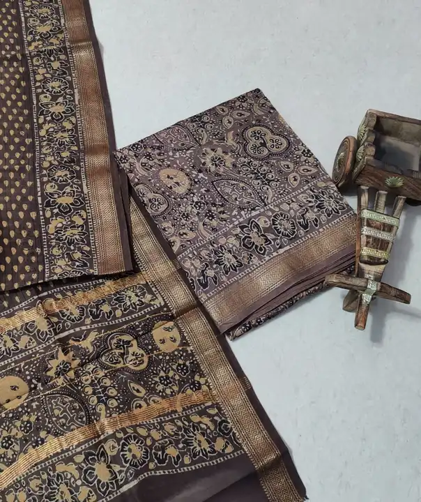 Ajrakh vasnpati Silk suits  uploaded by Bagru crafts on 12/5/2023