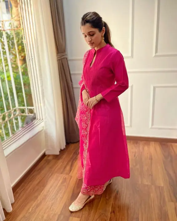Pink Embroidery Kurta Set uploaded by business on 12/5/2023