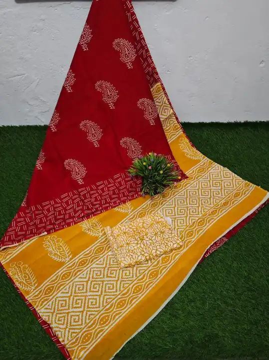Cotton saree  uploaded by business on 12/5/2023