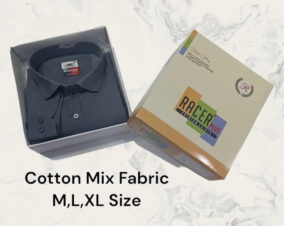 🏁🏁RACER PLUS🏁🏁(SUB BRAND OF 1KKA) EXCLUSIVE COTTON BLEND SOLID BOX PACK SHIRTS FOR MENS uploaded by business on 12/5/2023
