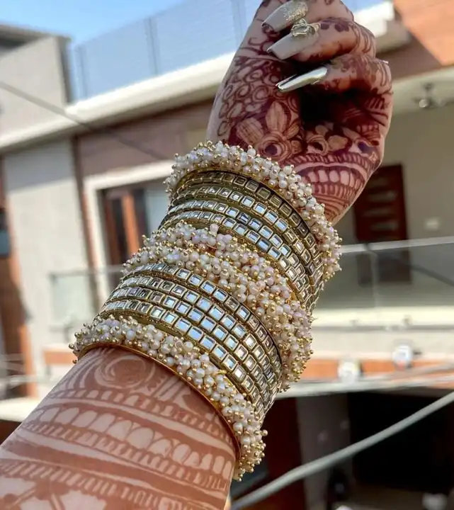 Kundan bridal bangles  uploaded by Sb designs on 12/5/2023