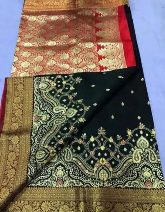 Satin Full Embroidery work Saree
Full Saree With Blouse 
Colour  - 8
Set        - 8
MOQ     - 9
 uploaded by business on 12/5/2023