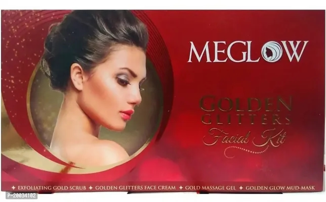 Meglow golden glitters facial kit 85 gm uploaded by Trending products on 12/5/2023