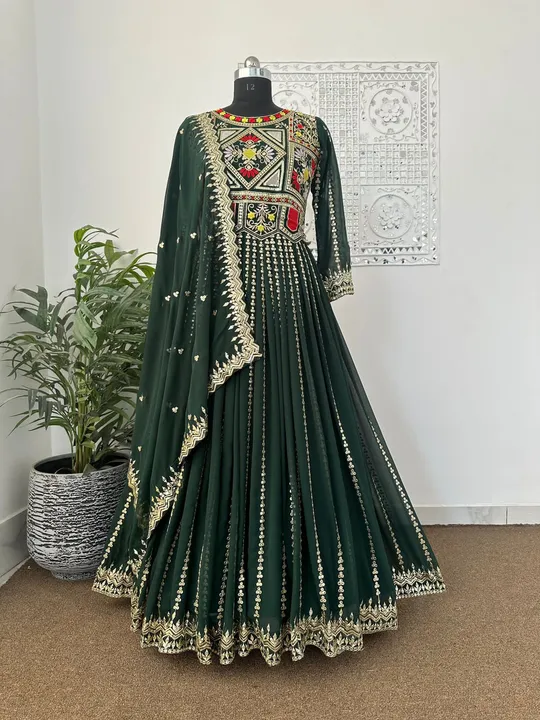 PRESERNTING NEW FANCY HEAVY EMBROIDERY 5mm SEQUENCE WORK GOWN - BELT WITH DUPATTA uploaded by business on 12/6/2023