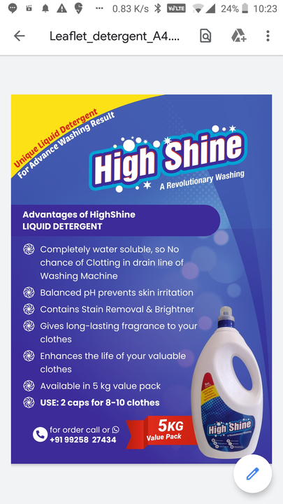 Liquid Detergent 5Kg uploaded by HighShine on 12/6/2023