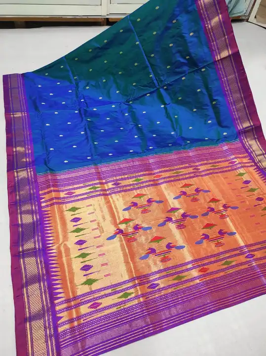 Yeola Paithani Pure handloom paithani pure silk  uploaded by SAMARTH PAITHANI WHAT'S UP 8087211077 on 12/6/2023