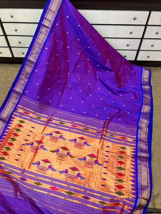 Yeola Paithani Pure handloom paithani pure silk  uploaded by SAMARTH PAITHANI WHAT'S UP 8087211077 on 12/6/2023
