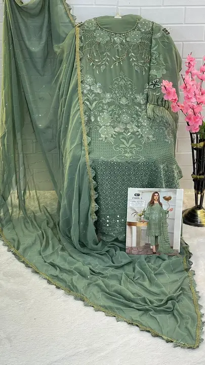 Karachi suit at lowest price  uploaded by Heena fashion house on 12/6/2023